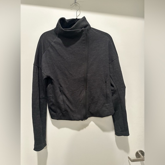 Adidas asymmetrical zipper front athletic jacket - Picture 2 of 9